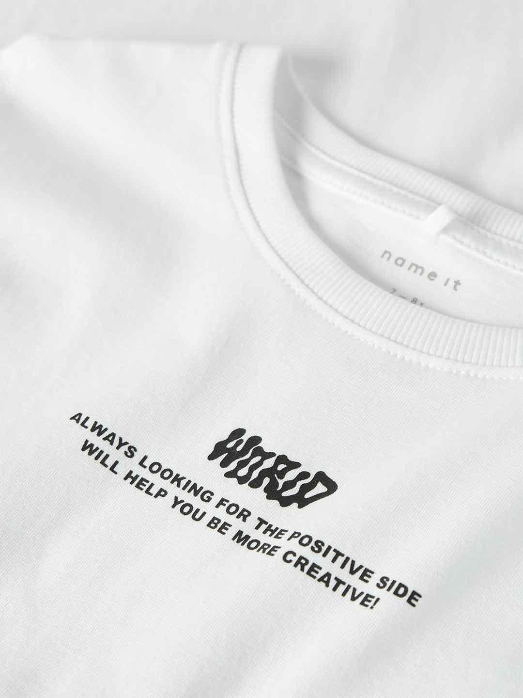 Name It t-shirt kids beige stampa world