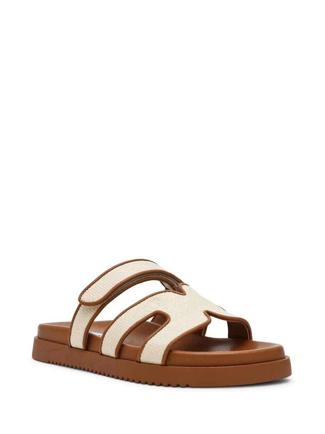 Steve Madden Missile sandali cuoio in rafia