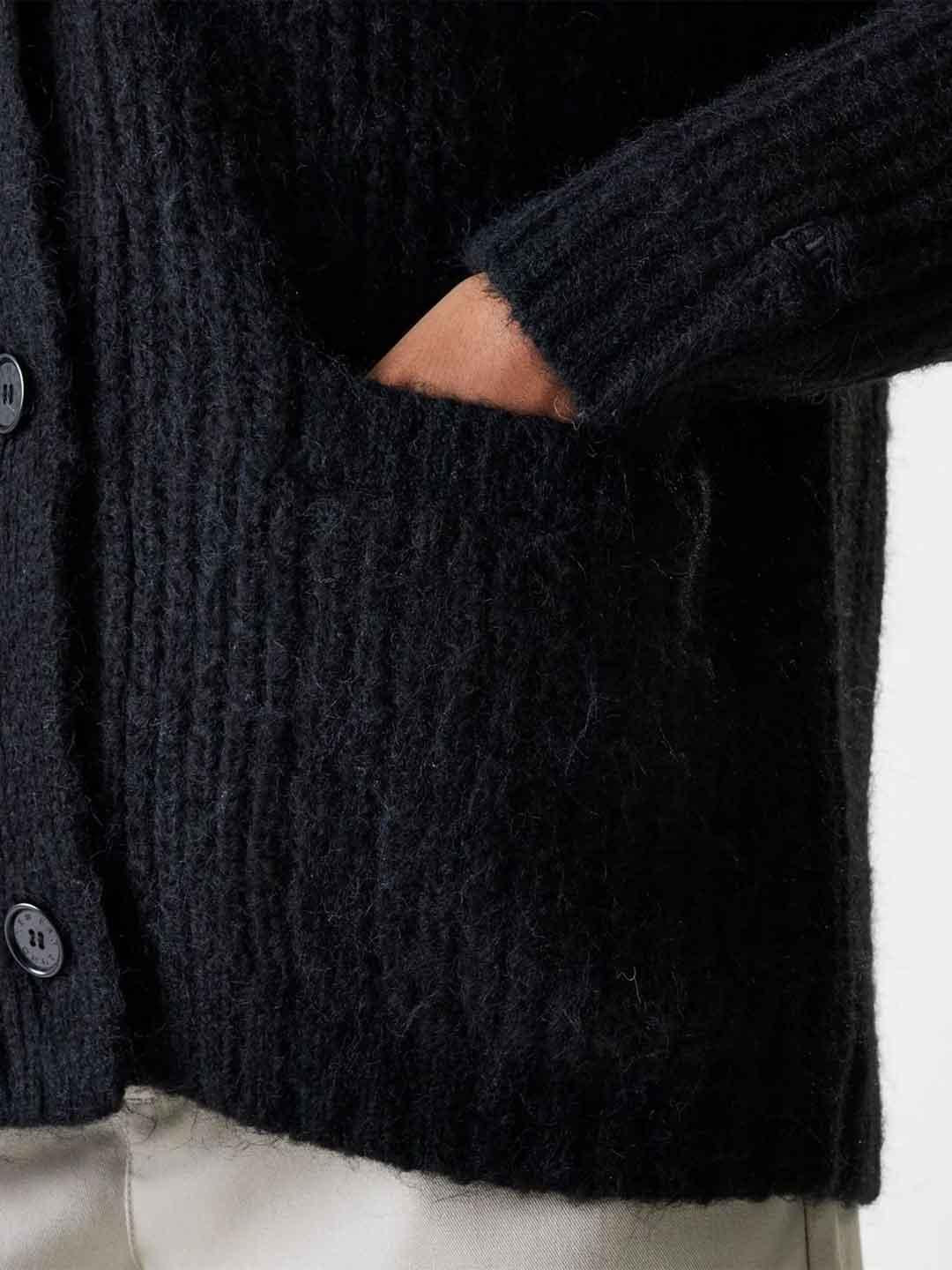 New Era cardigan nero NY con logo nero