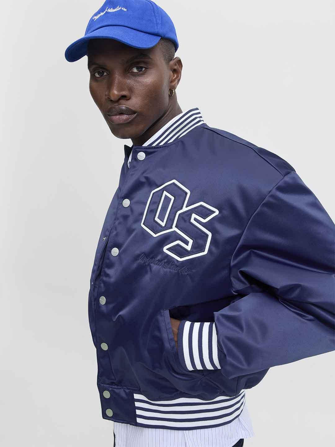 Jack & Jones giubbino bomber blu