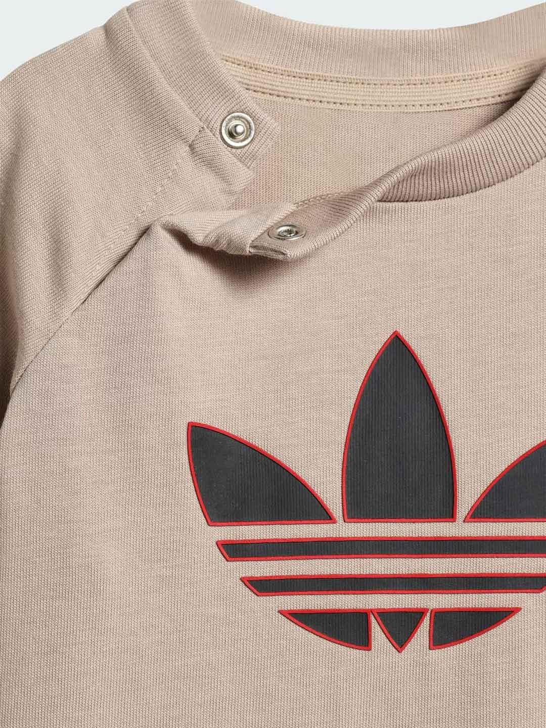 Adidas Tee Set coordinati kids beige