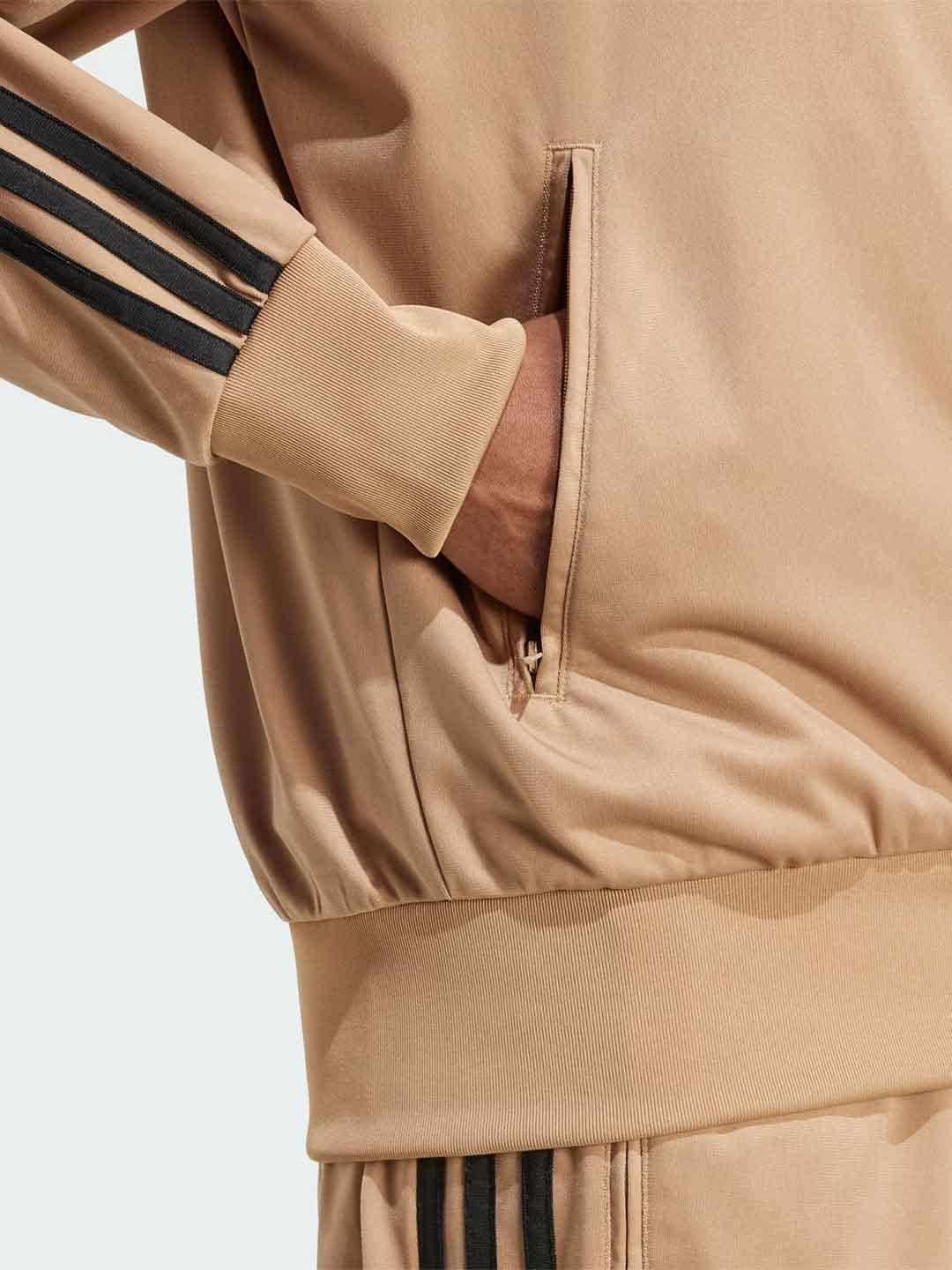 Adidas Adicolor felpa beige con bande nere