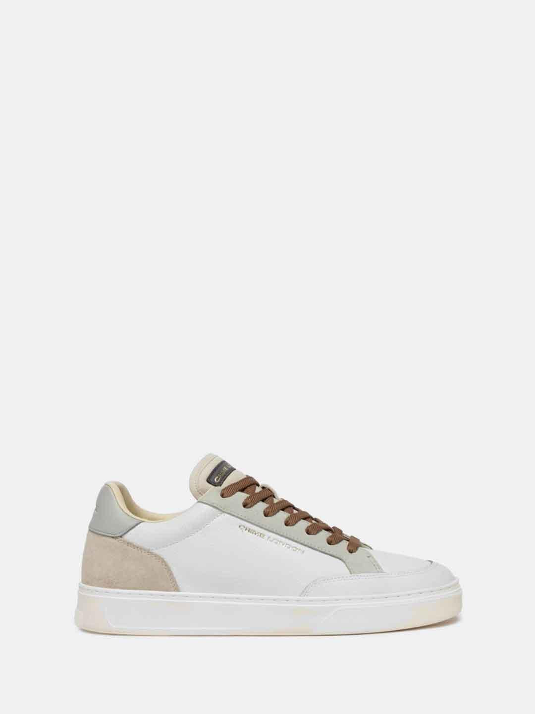 Crime Eclipse sneakers bianco con tab grigio