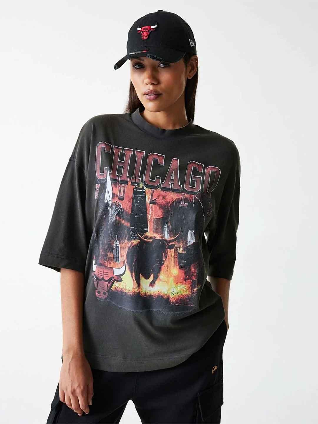 New Era t-shirt grigio Chicago Bulls