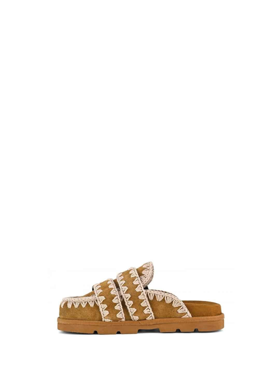 Mou Low Bio Two Buckles sabot cuoio