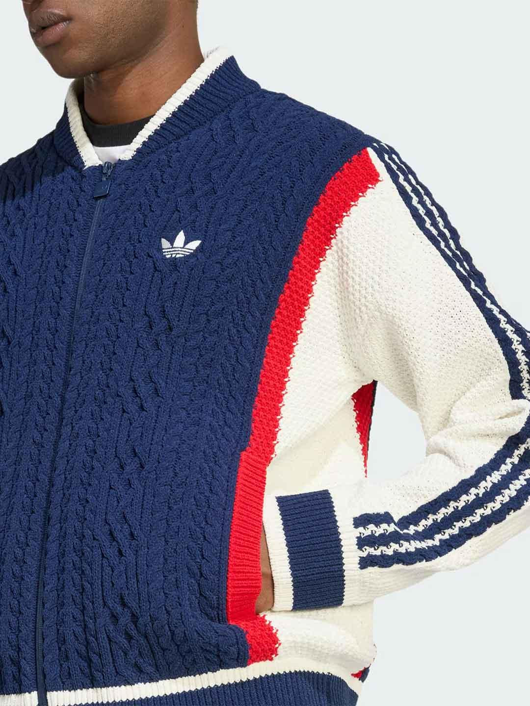 Adidas cardigan blu con zip