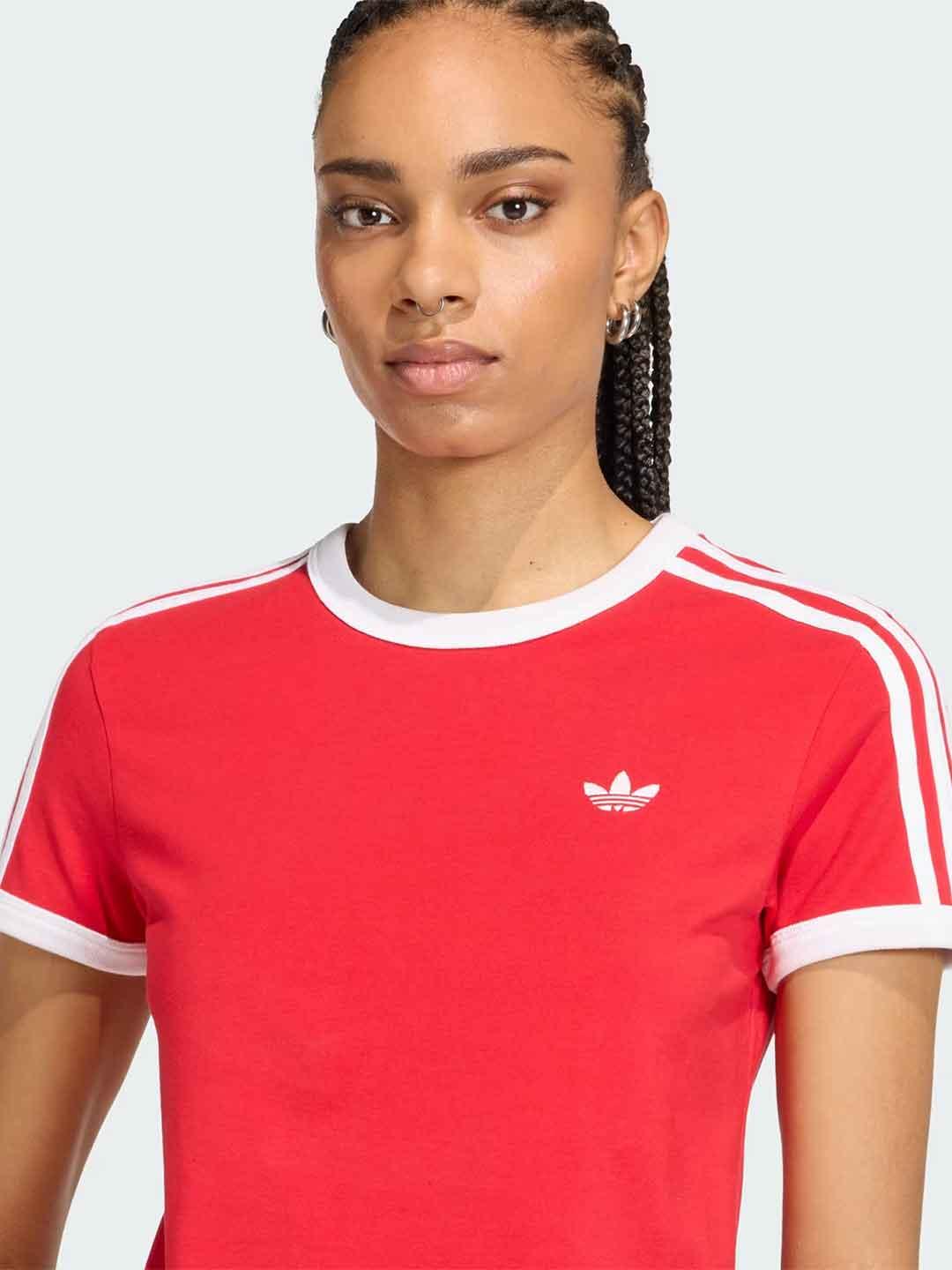 Adidas 3 Stripes t-shirt rosso