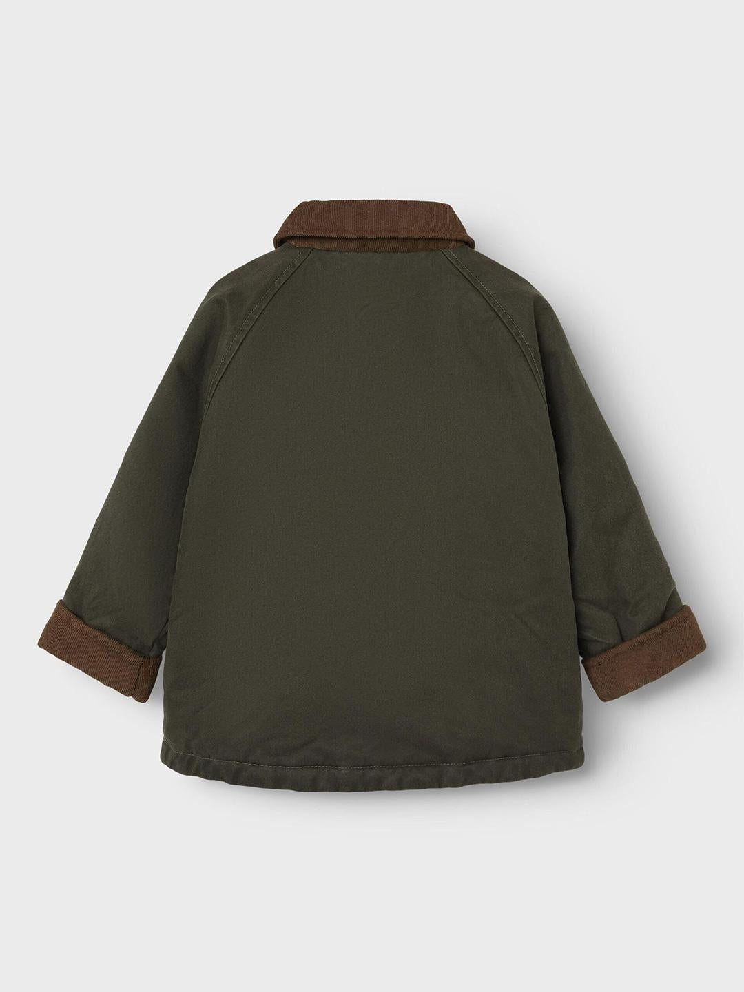 Name It giubbino kids verde con colletto in contrasto