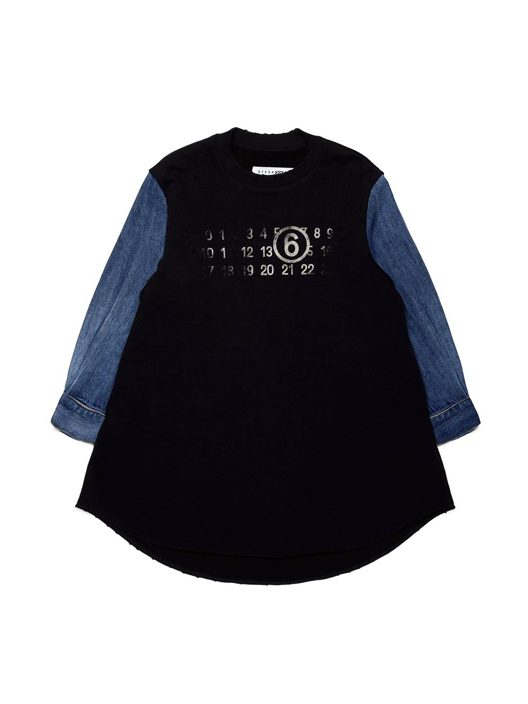 Maison Margiela abito kids nero e jeans