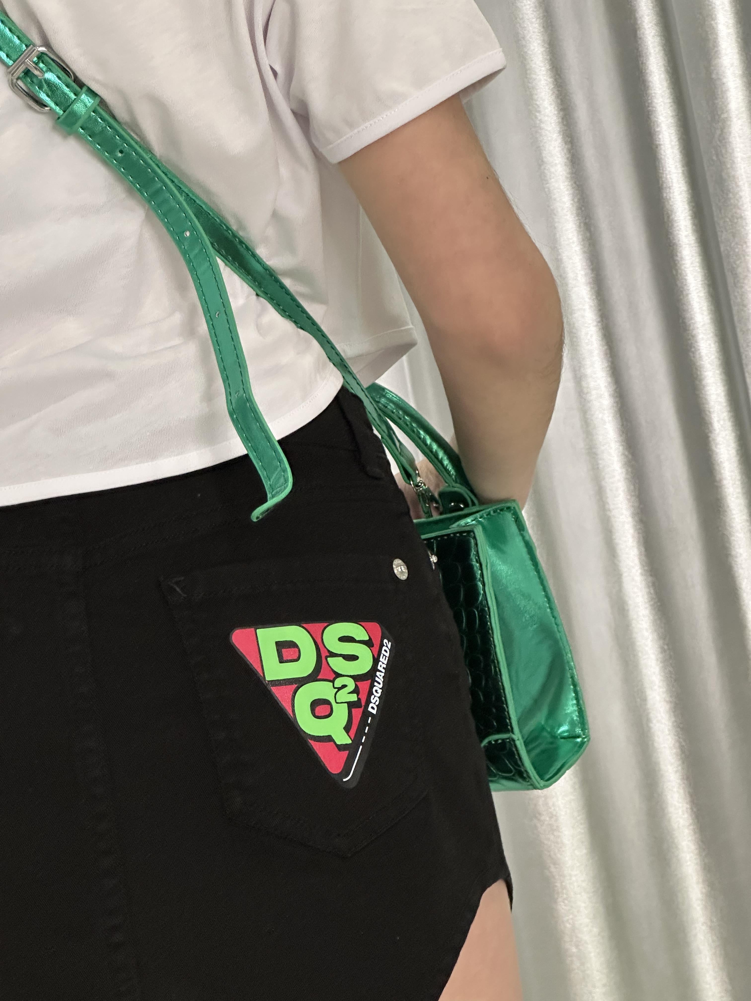 Dsquared 2 gonna kids nero con fondo asimmetrico