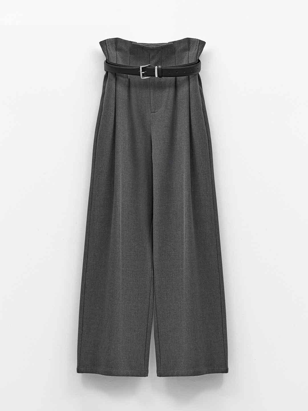 Eleh pantalone antracite con cintura