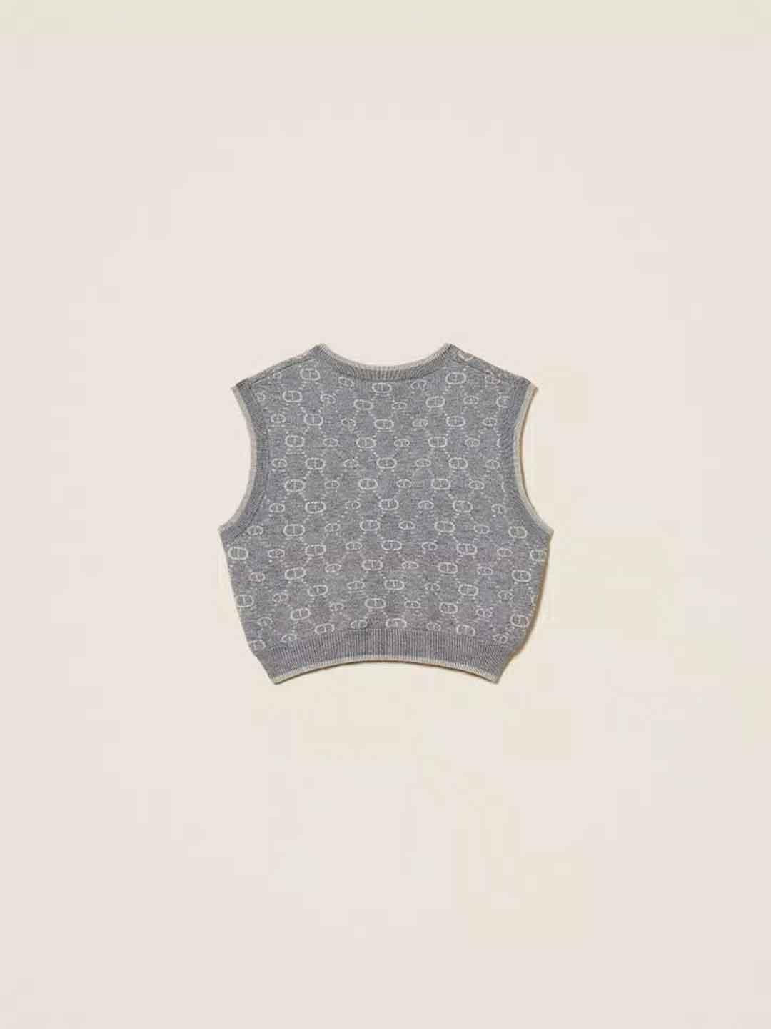Twinset gilet kids grigio in lana
