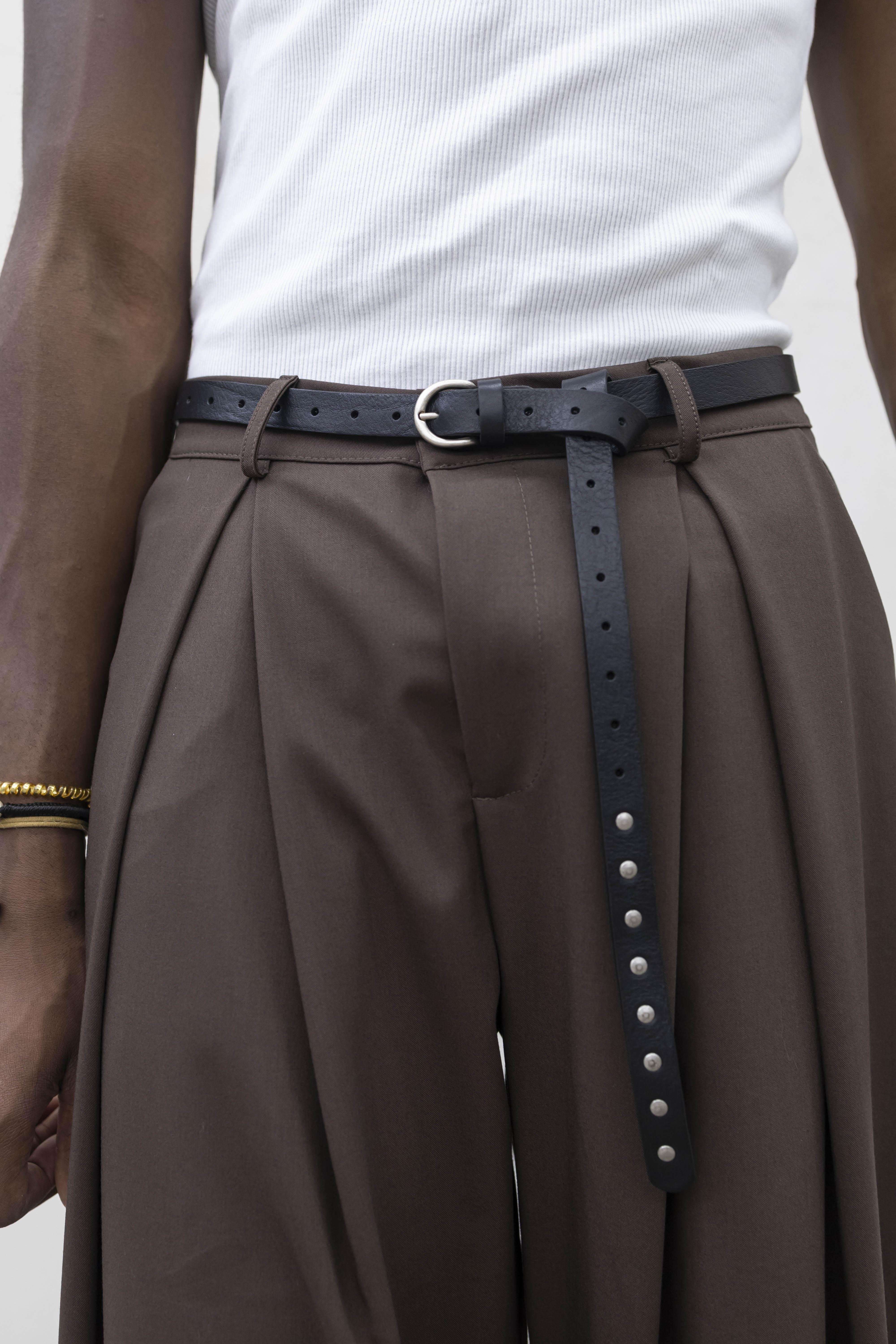 Tokyo pantaloni marrone con super pences