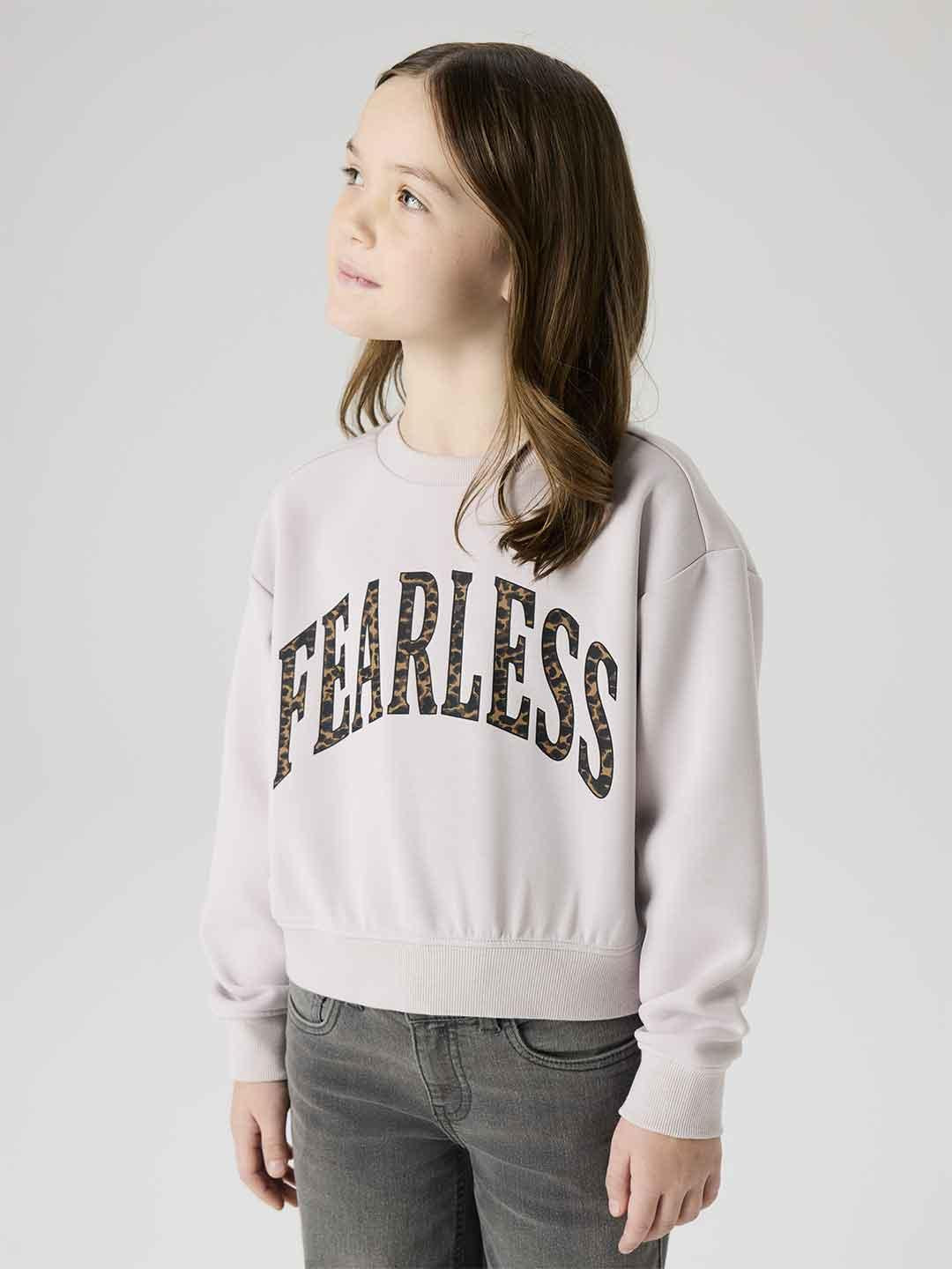 Name It felpa kids lilla stampa fearless
