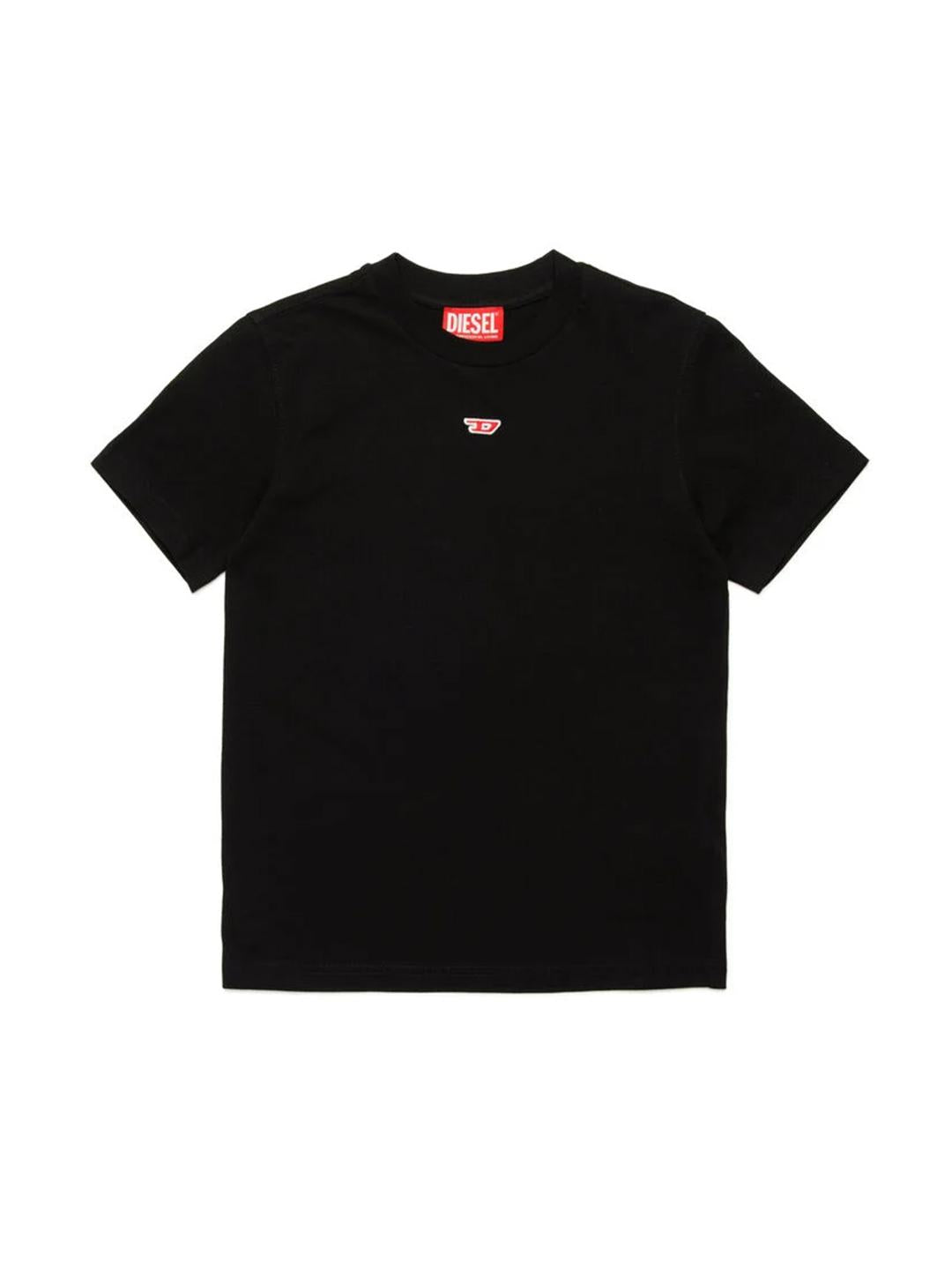 Diesel Tdiegord t-shirt nero con logo mini