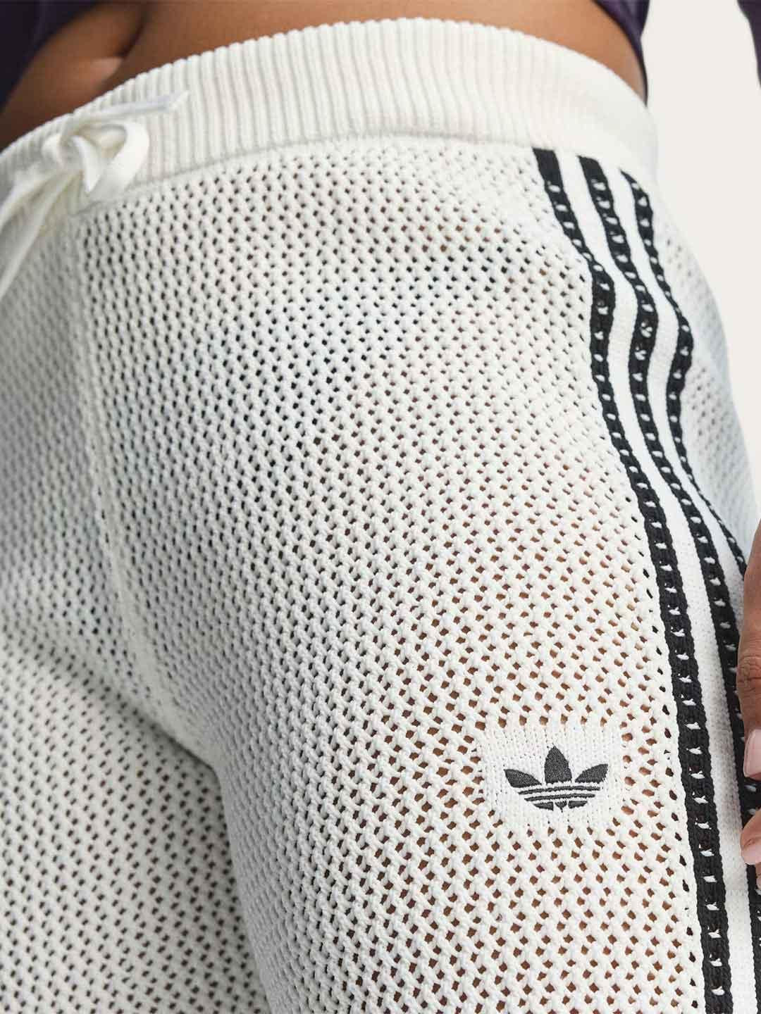 Adidas Firebird pantalone bianco in crochet