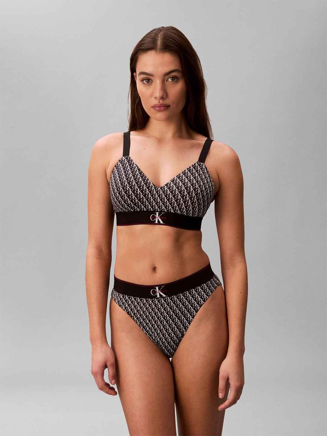 Calvin Klein top nero logato