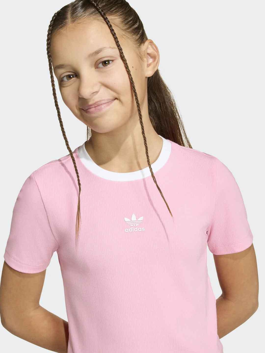 Adidas t-shirt kids rosa a coste