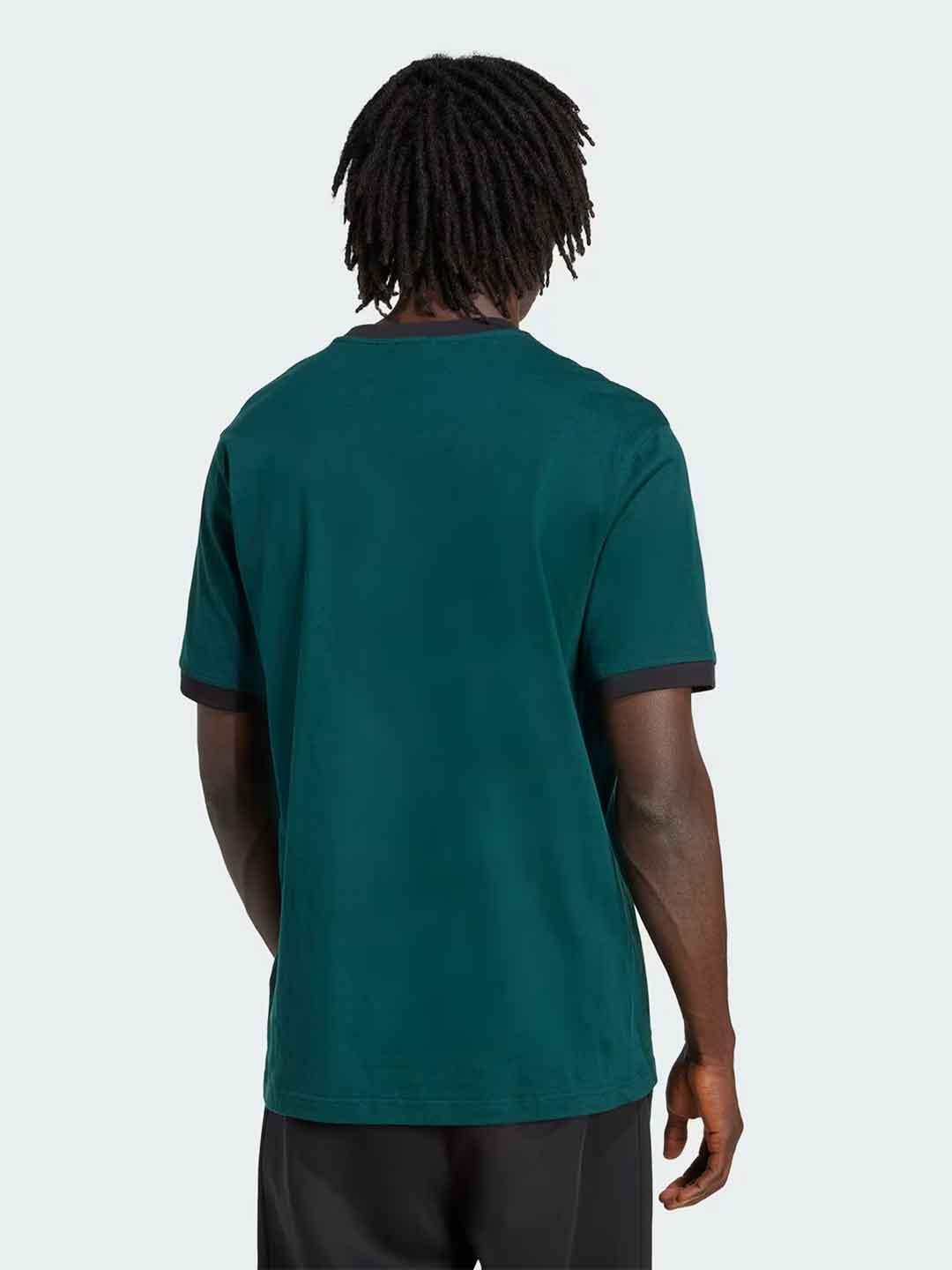 Adidas t-shirt verde con logo nero