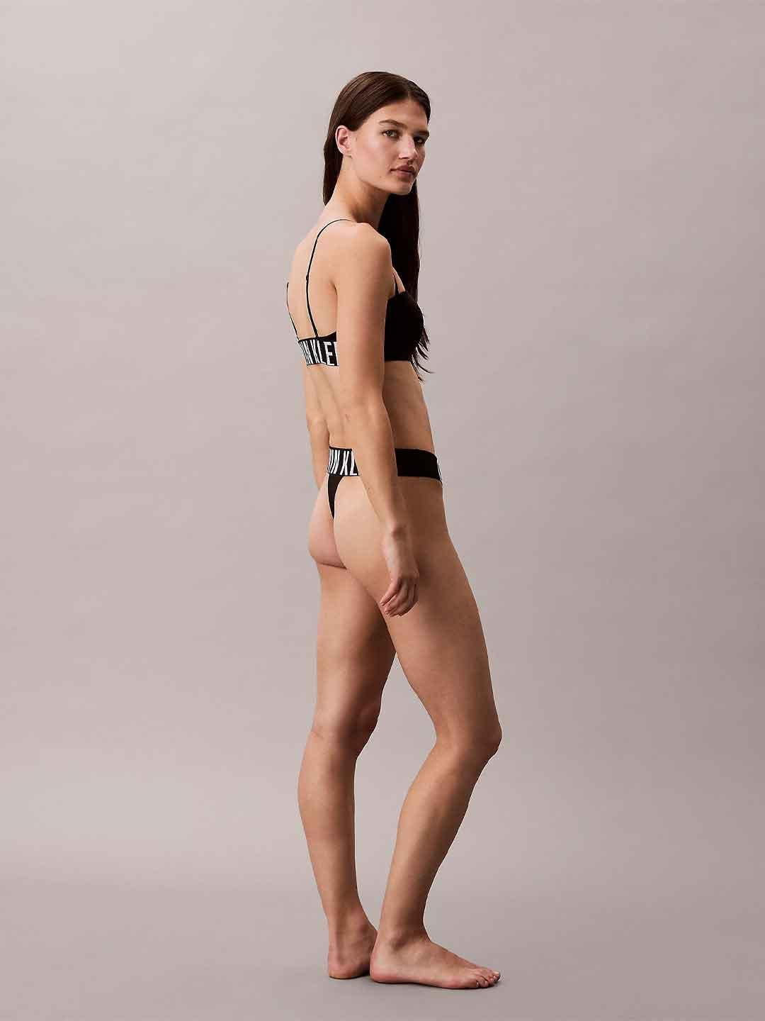 Calvin Klein slip nero con elastico grande logato