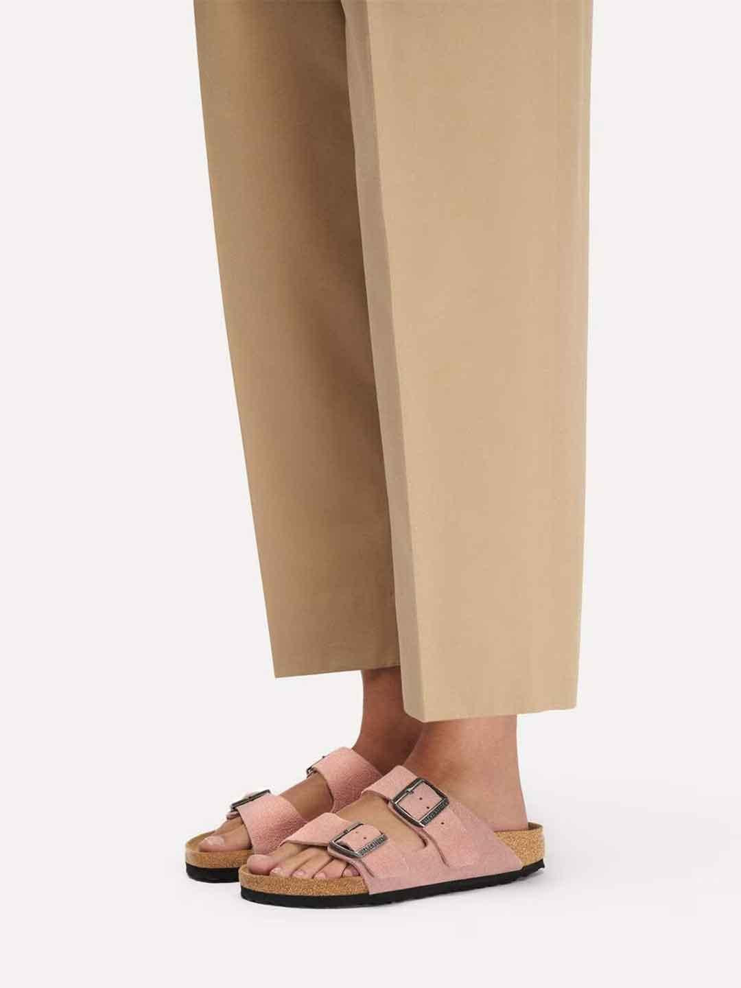 Birkenstock Arizona sandali rosa in Nabuk
