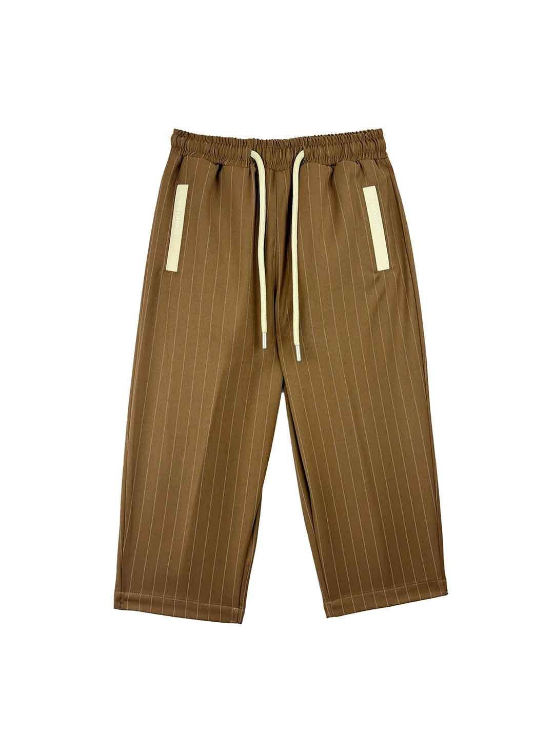 Yes London pantalone kids cuoio gessato