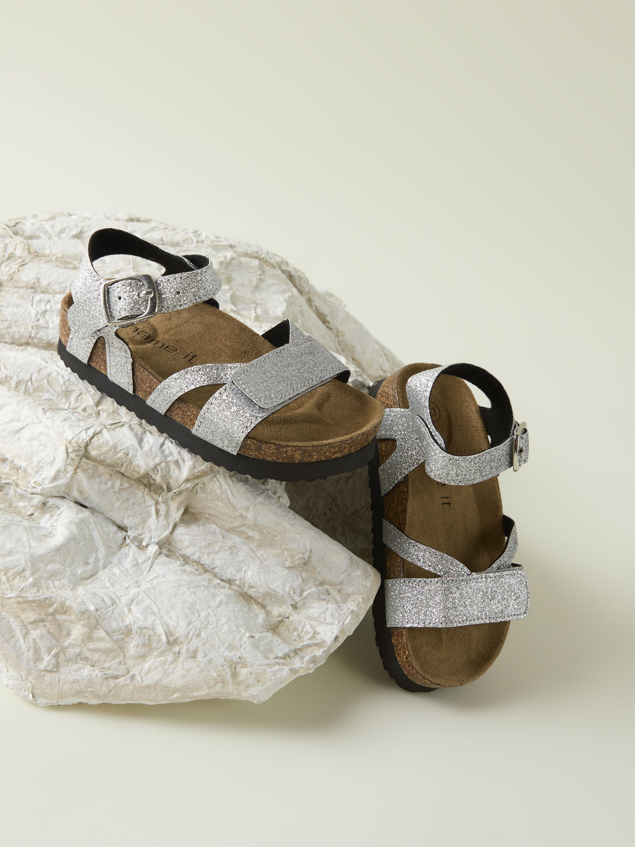 Name It sandali kids argento con glitter