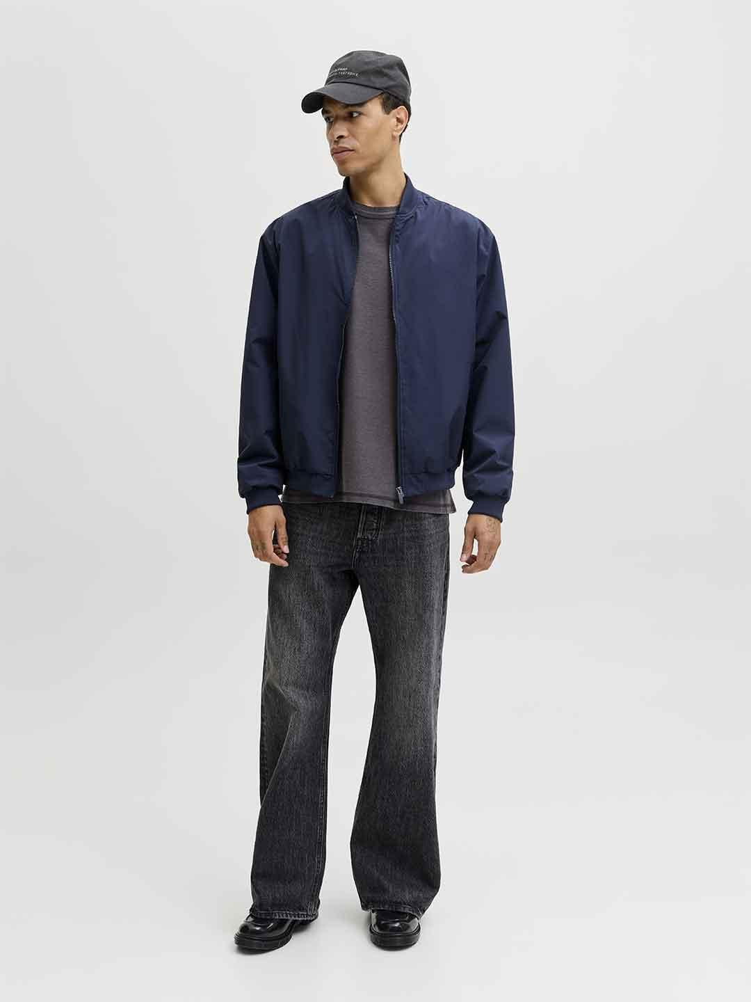 Jack & Jones giubbino blu a bomber