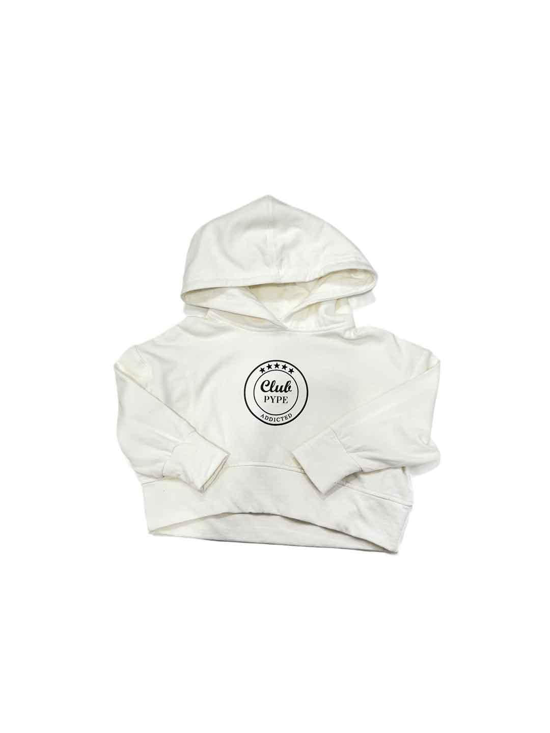 Pype felpa kids bianco crop
