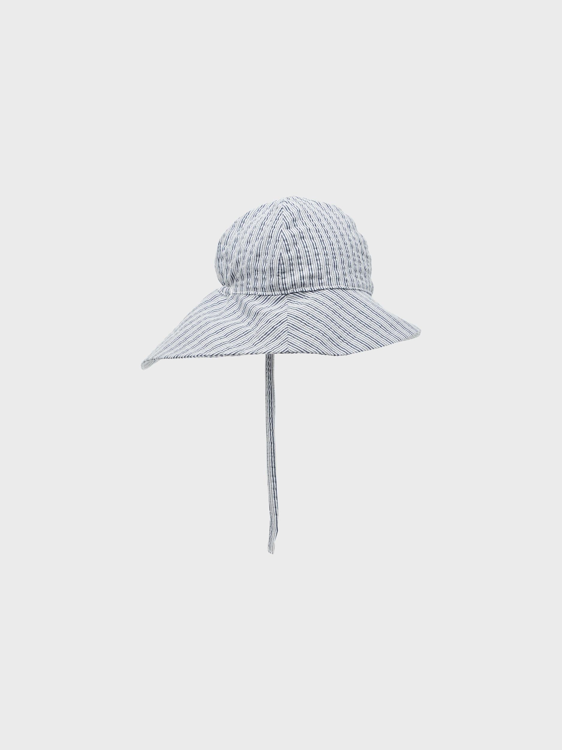 Name It cappello da sole a righe bianco e blu neonati