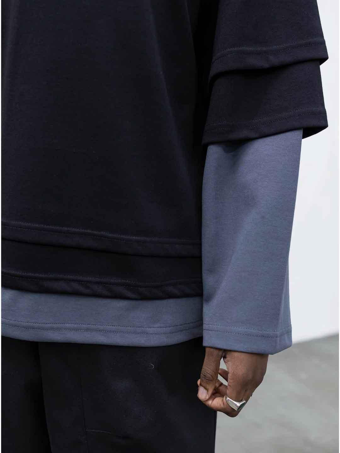 Prsent Day Long Triple t-shirt nero e blu