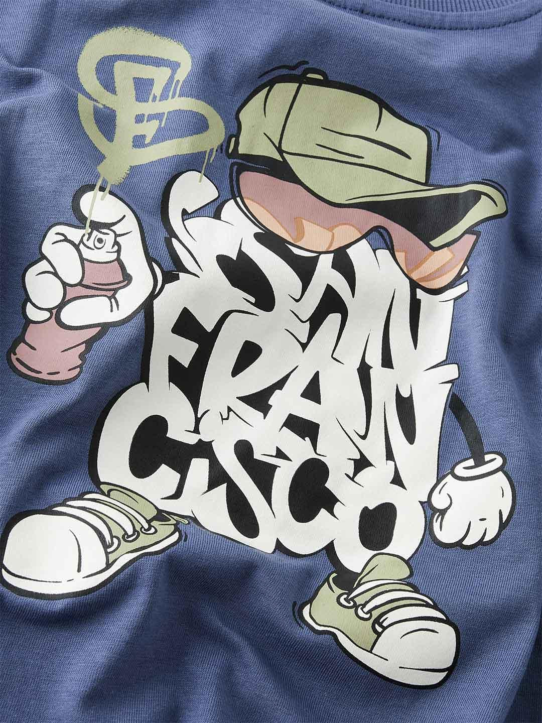 Name It t-shirt kids blu con stampa Swag