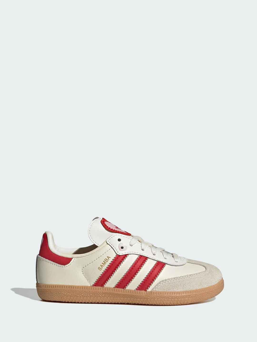 Adidas Samba OG C snekaers kids panna e rosso