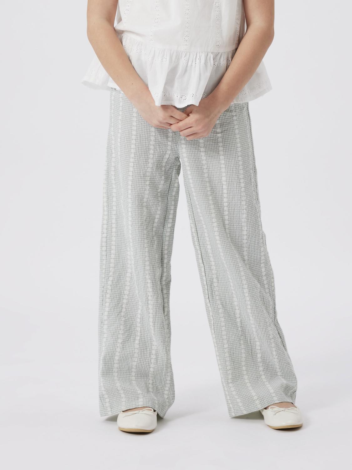 Name It pantaloni kids verde con margherite