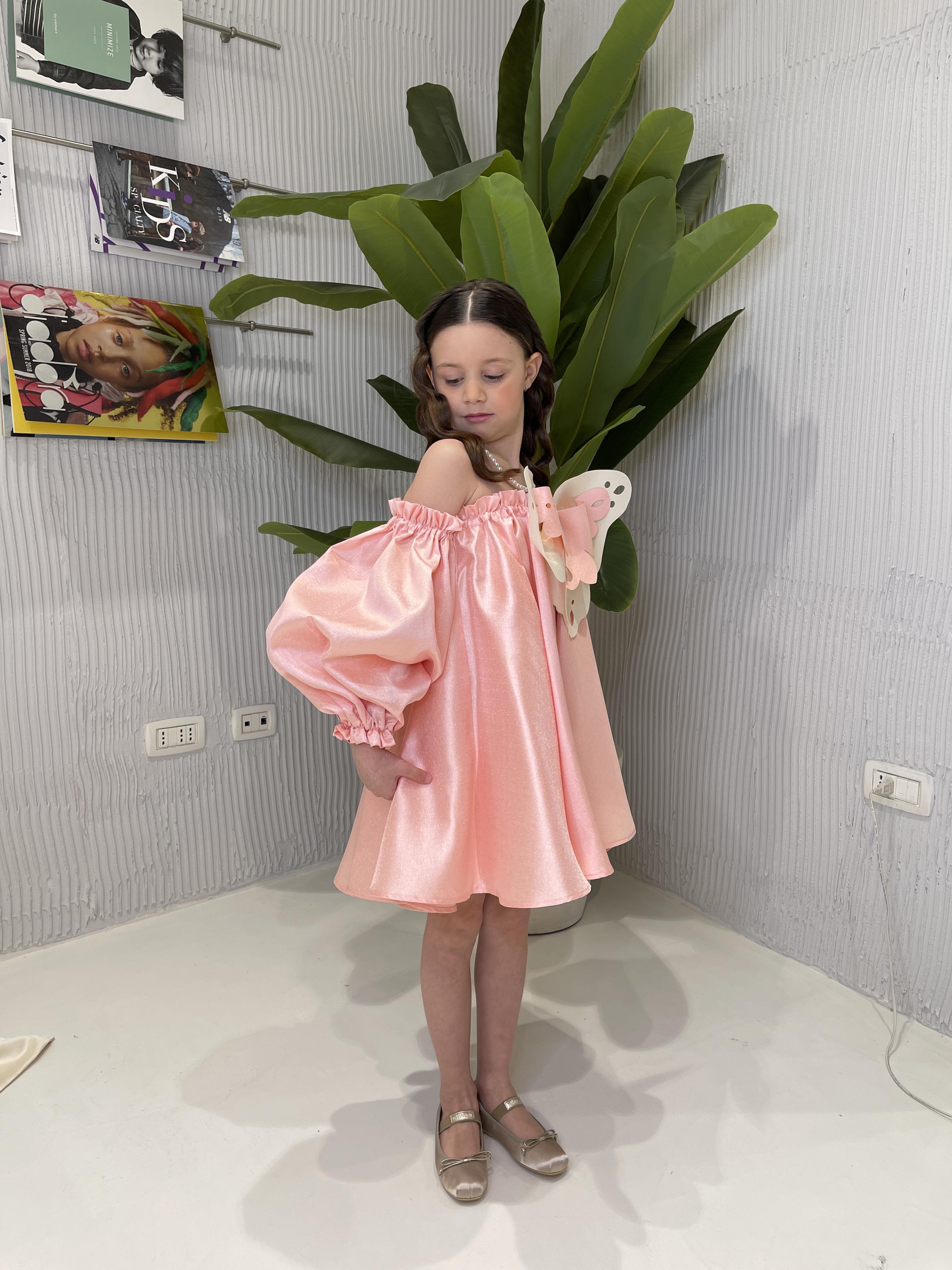Coco' Et Mama' Nebulosa coordinato kids rosa con farfalla