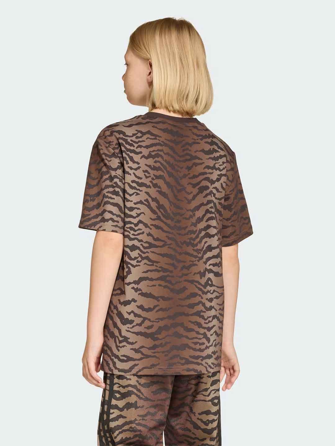 Adidas t-shirt kids marrone tigrato