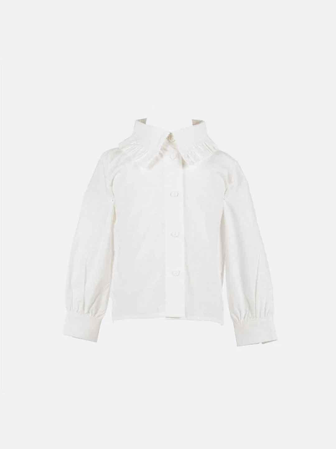 Twinset camicia kids bianco con colletto