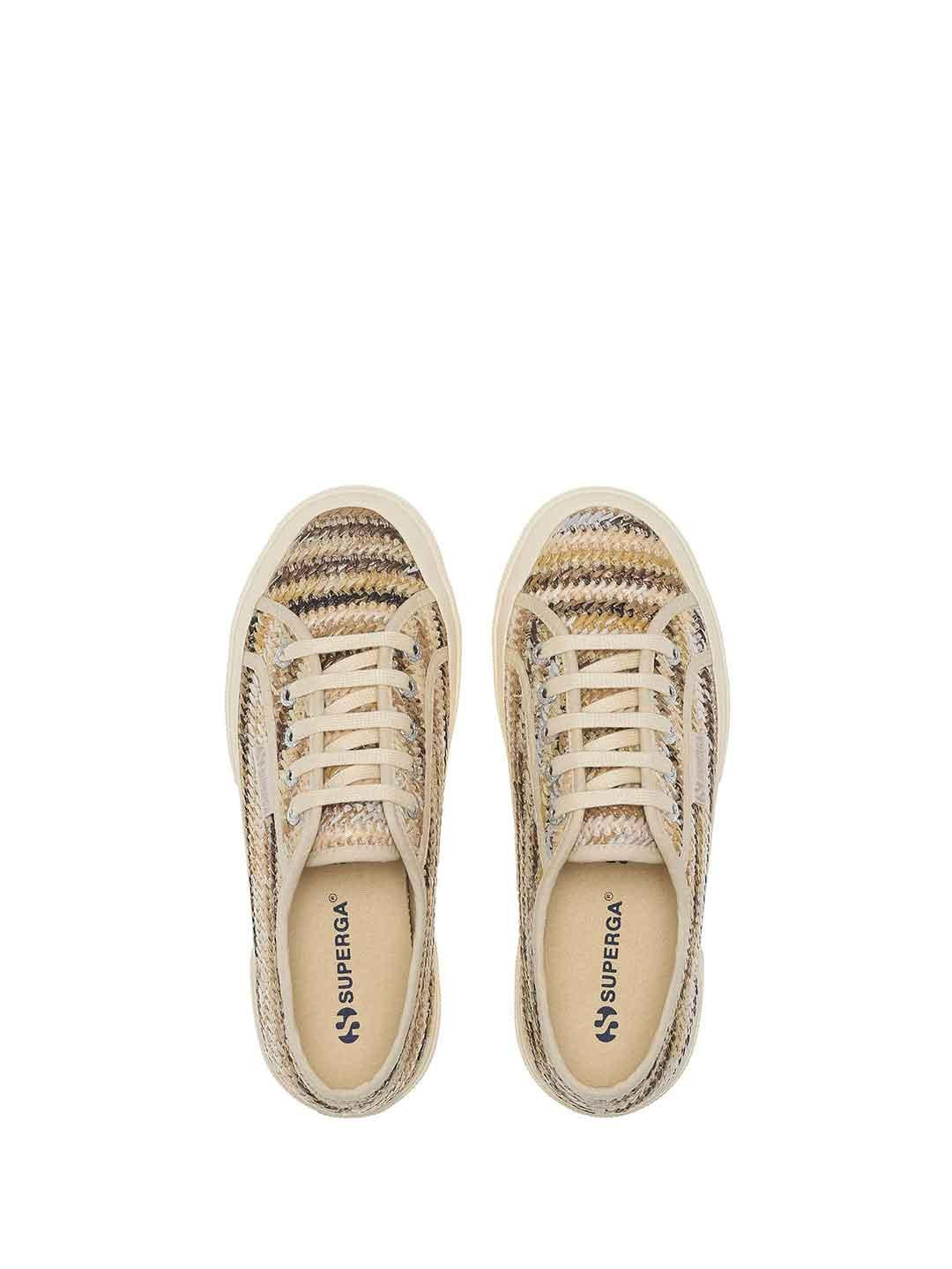 Superga sneakers beige in rafia