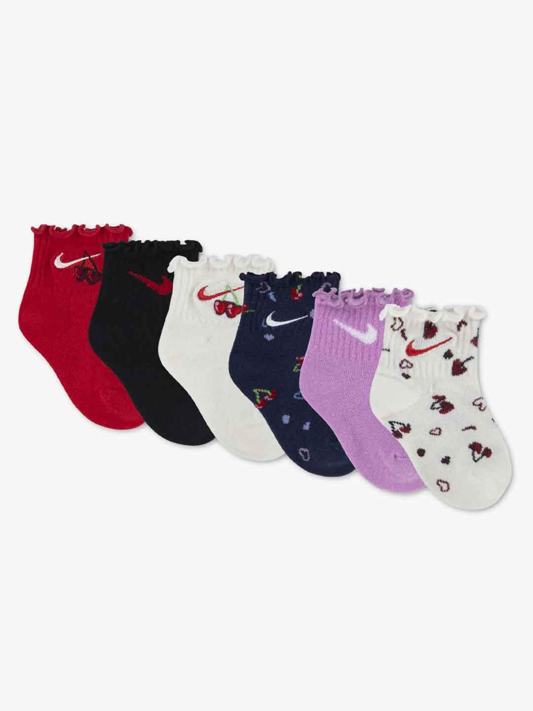 Nike calzini kids rosso con ciliegie set da 6 paia