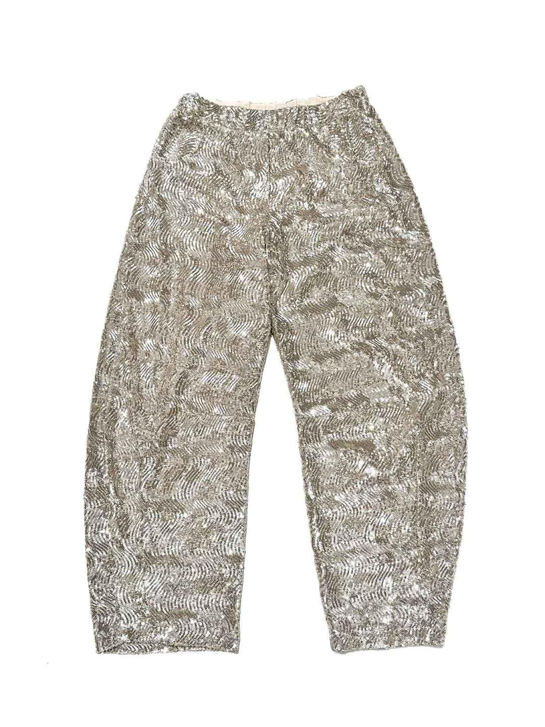 Motel pantaloni beige con paillettes