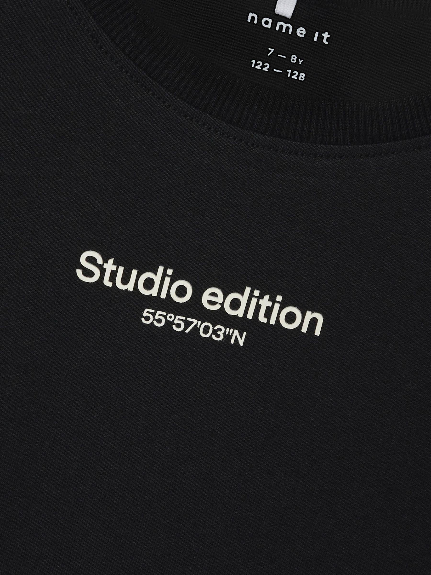 Name It t-shirt kids nero grafica studio edition