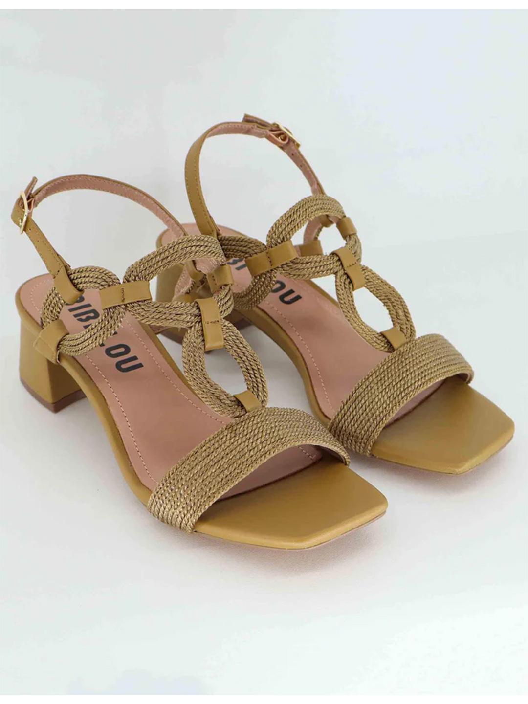 Bibi Lou Yara sandali bronzo in corda