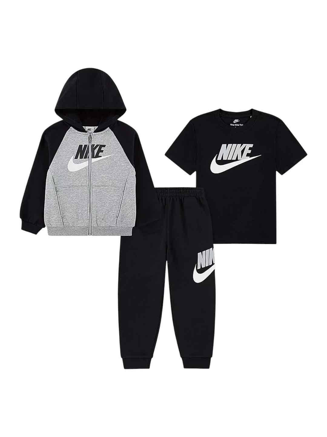 Nike coordinato grigio con zip
