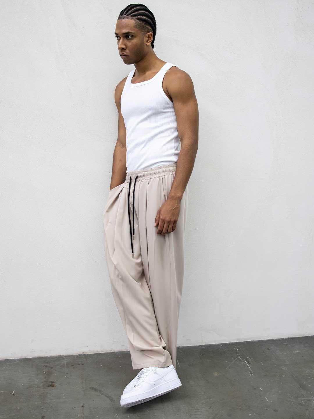 Tokyo pantalone beige deep pinces