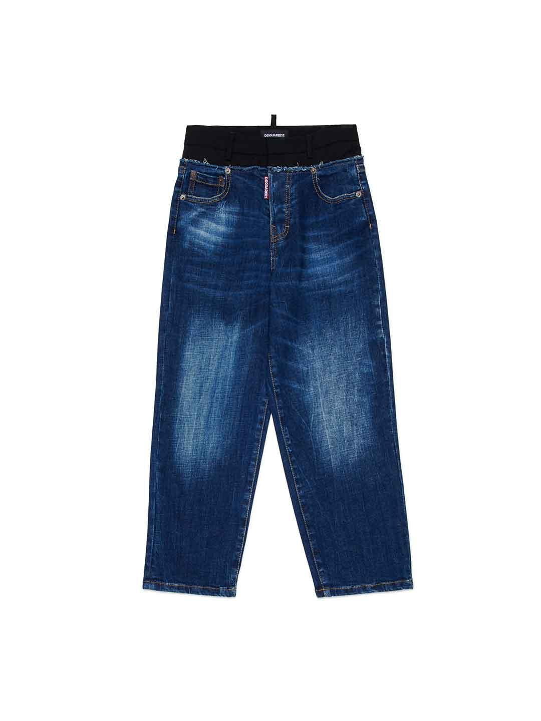 Dsquared 2 jeans kids blu con bustino