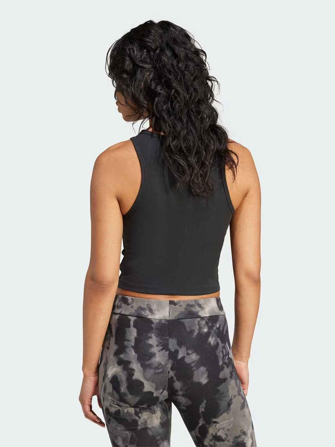 Adidas canotta nero a coste crop