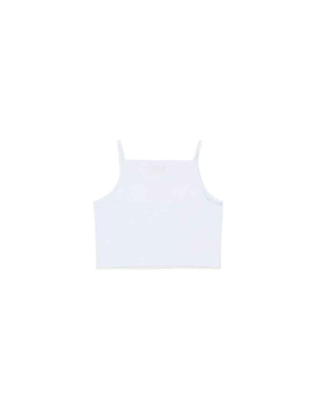 Diesel Tedim top bianco con logo rosso