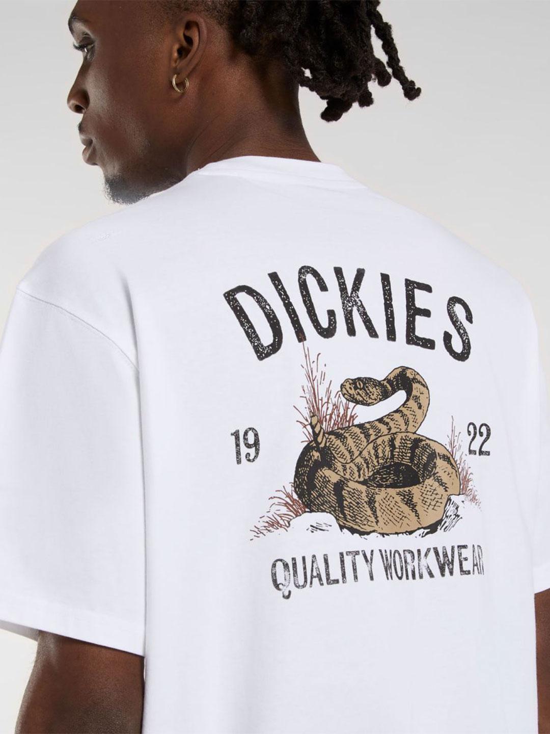 Dickies snake t-shirt bianco con stampa