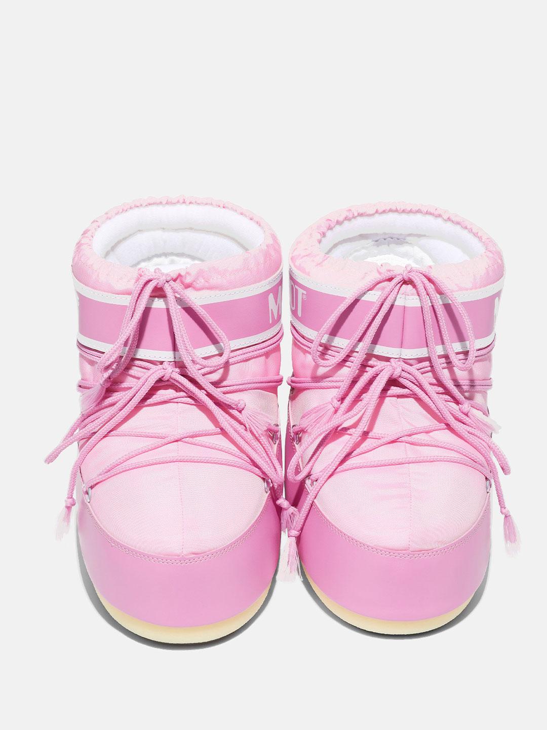 Moon Boot Icon Low stivali kids rosa basso in Nylon