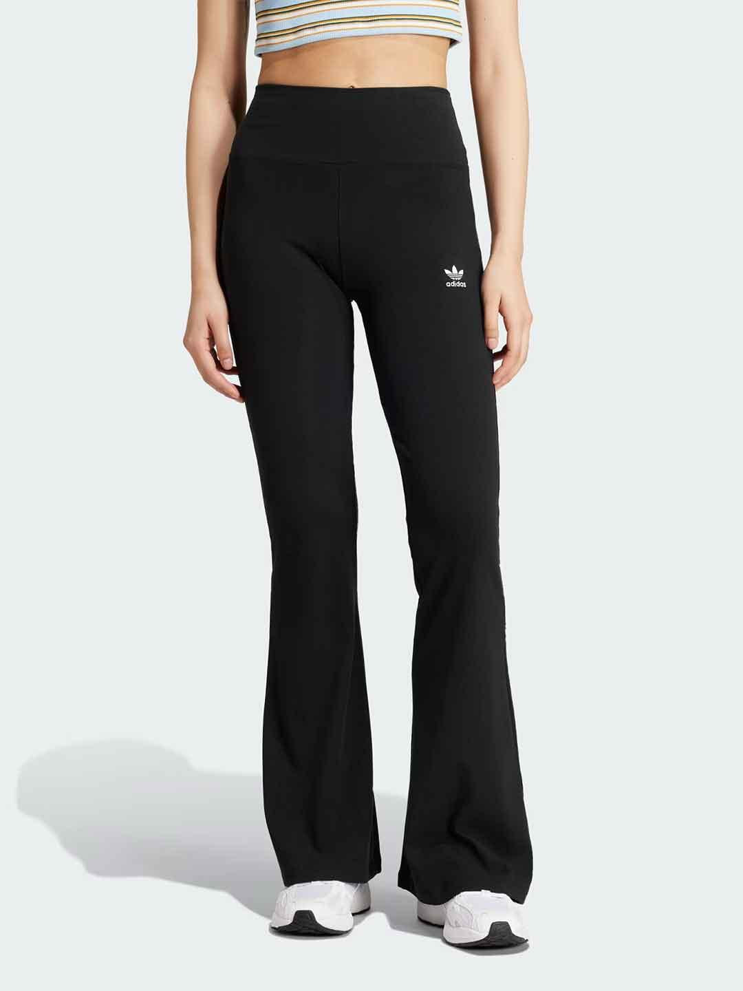 Adidas leggings nero a zampa